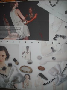 Each finalist displayed a poster board with their work and was made of recycled materials